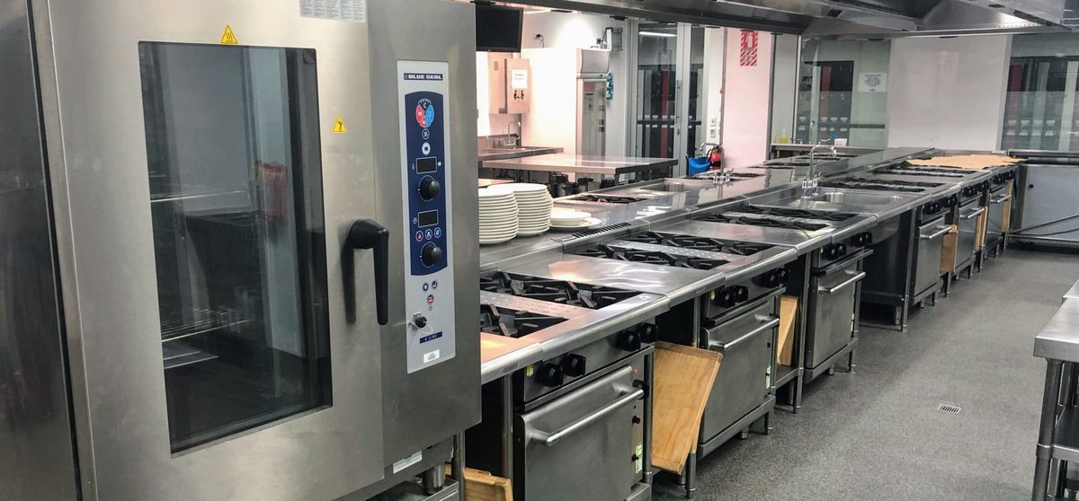 Commercial combi oven in a new kitchen fit-out