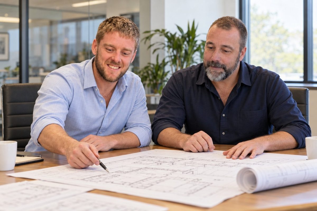 Nathan Bean (left) and Mark Edwards (right), owners of CES Wellington