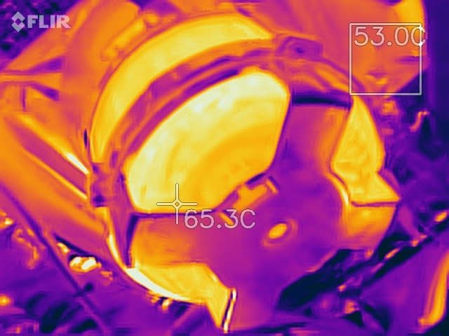Thermal image of an oven fan motor